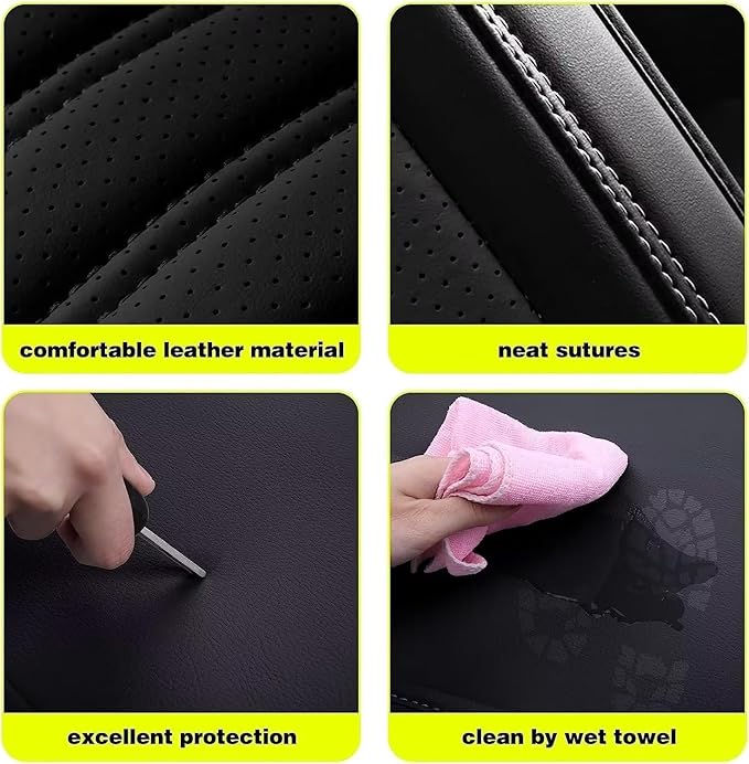 TTX Car Seat Covers for 2 Front Seats Fit for Buick Envista 2017-2025 Breathable Leather Automotive Seat Cushions Protector Accessories(Black)