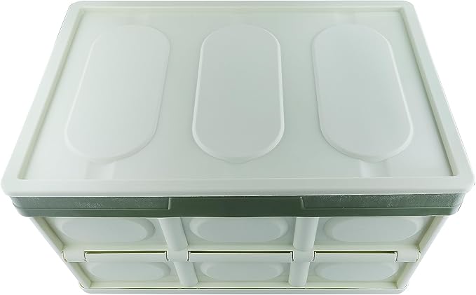 Foldable Car Trunk Organizer, Green, Rectangular, 16.6 x 11.3 x 11.3 inches, Plastic, Free-standing, Convenient Style, 1 Count, Unisex, CADDY, Automotive Trunk Organizers