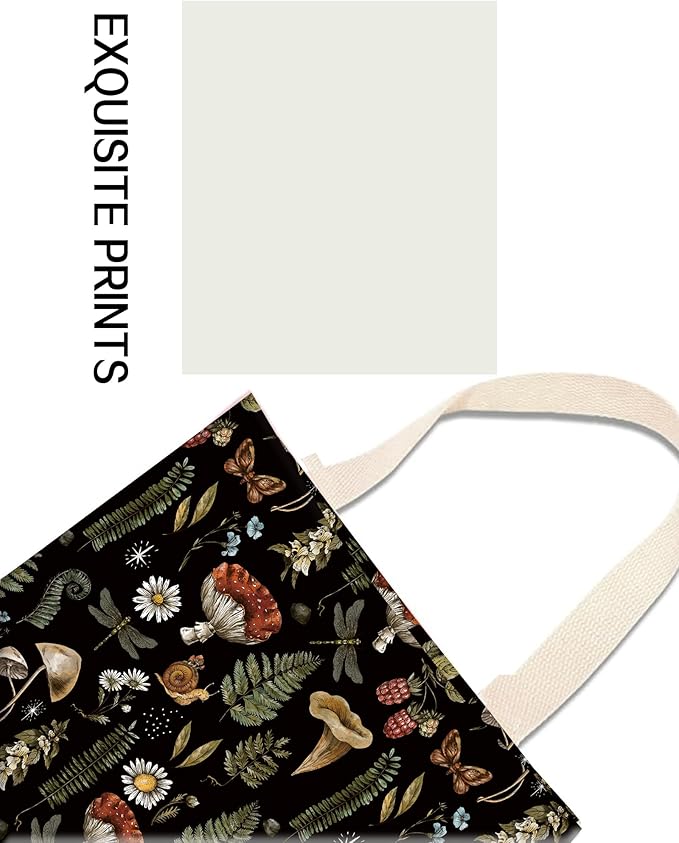 ANKVRP Hanging Car Trash Can Bag - Boho Brown Mushroom Design, Back Seat Organizer for Travel, Camping, Vehicle Accessories