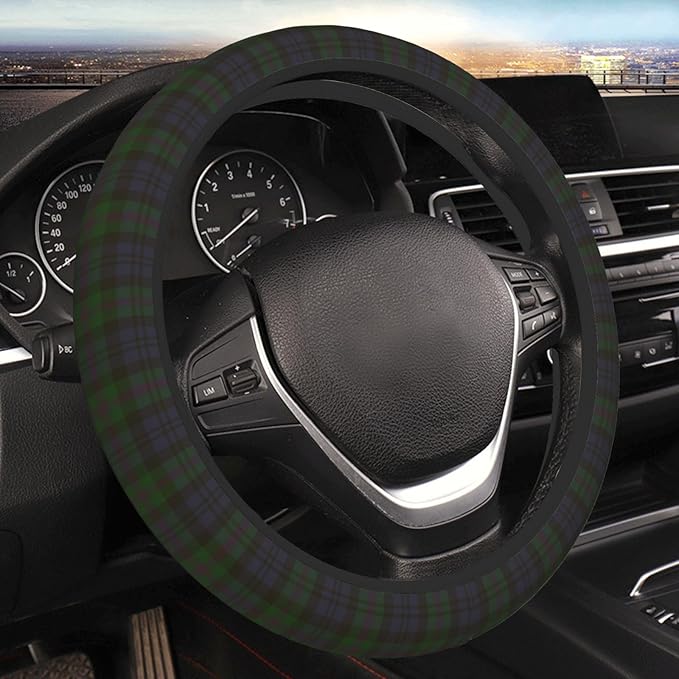Thickened Elastic Steering Wheel Cover, Baird Clan Tartan Plaid Ultra, Soft, Breathable, Fit for Cars, SUVs, Trucks, Stylish Comfortable Grip