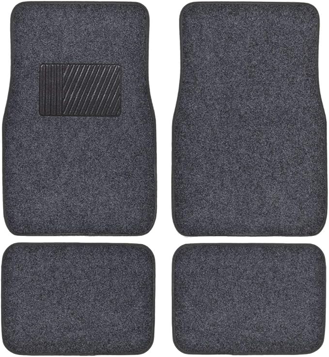 Motor Trend Premium Inter-Lock Backing Carpet Car Floor Mats - Front & Rear, Thick & Durable Auto Protection, Fits Most Cars Truck SUV Coupe Sedan