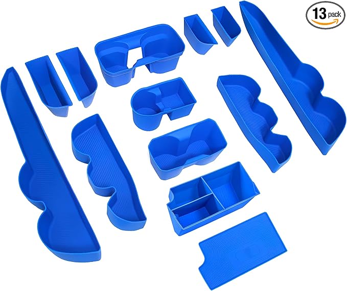 bgucar Interior Silicone Liner Insert Custom Fit for Tacoma 2016-2023, Silicone Organizer Tray for Tacoma Gen 3rd Crew Cab only - Fully Covered - for Tacoma Accessories