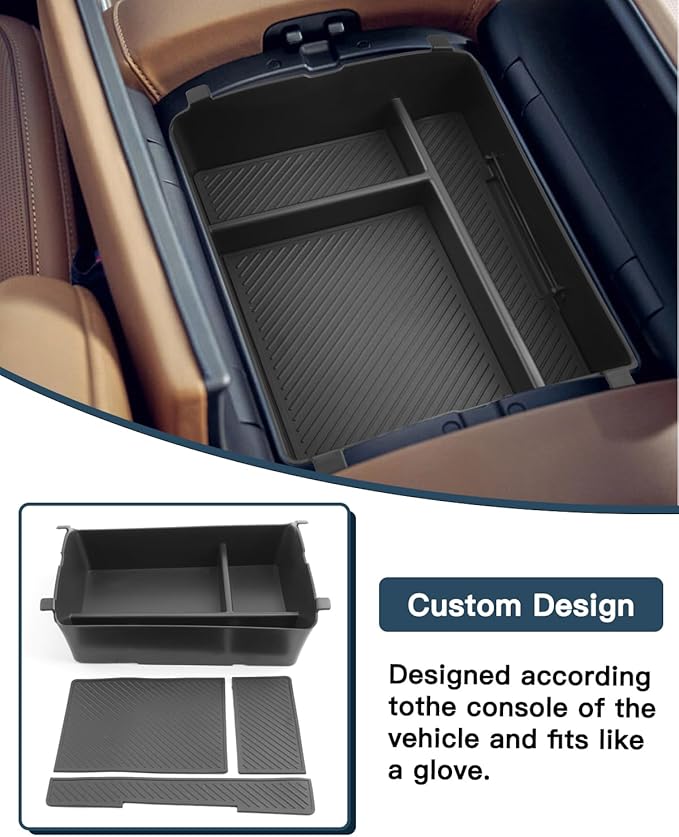 Ruiya 2026 Palisade Center Console Organizer for Hyundai Palisade 2026 Accessories ABS Material Upper Layer Armrest Console Organizer Compatible with 2026 Hyundai Palisade Calligraphy
