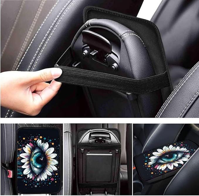 6pcs Big Eye Women Men Steering Wheel Cover Funny Cry&Tears Car Armrest Cover Handbrake Cover Cup Coaster Car Interior Decor Fit Auto,Suvs,Truck