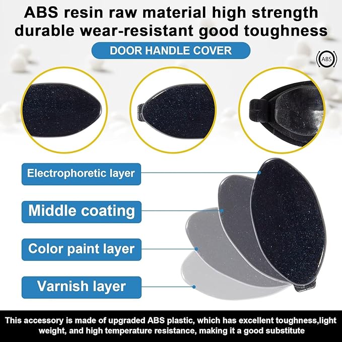 Goholy Car Door Handle Cover Cap Compatible with BMW 1 3 5 6 8 Series X5 X6 X7 Z4 M5 M8 F90 G05 G06 G07 51217489341 51219463547 Door Key Cover Door Handle Accessories Lock Cap Black