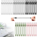 Silicone Cable Ties, Reusable Cable Management Organizer, Multipurpose Elastic Cord Organizer, 5Color, 30Pack