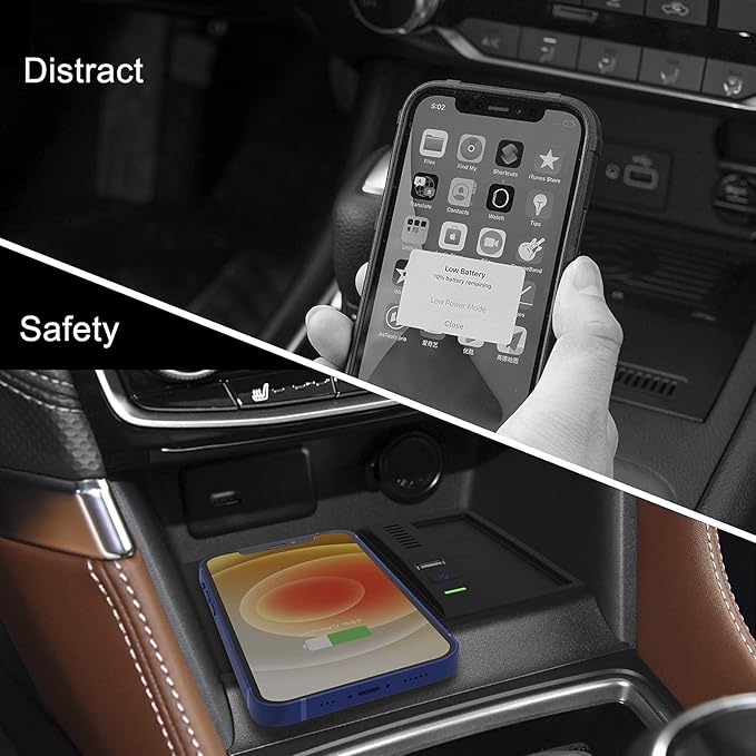 Wireless Charger for Subaru Forester 2024 2023 2019 2020 2021 2022,for Subaru Crosstrek Accessories 2018-2023,for Subaru Impreza 2017-2023 Center Console Organizer Wireless Charging