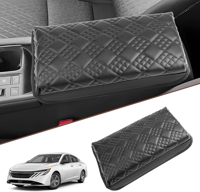 SKTU for 2026 Nissan Sentra Armrest Cover for 2026+ Nissan Sentra (S/SV/SR/SL) Center Console Cover Nissan Sentra 2026 Accessories Center Console Cushion Pad 2026 Sentra Soft Seat Box Pad-Thickened