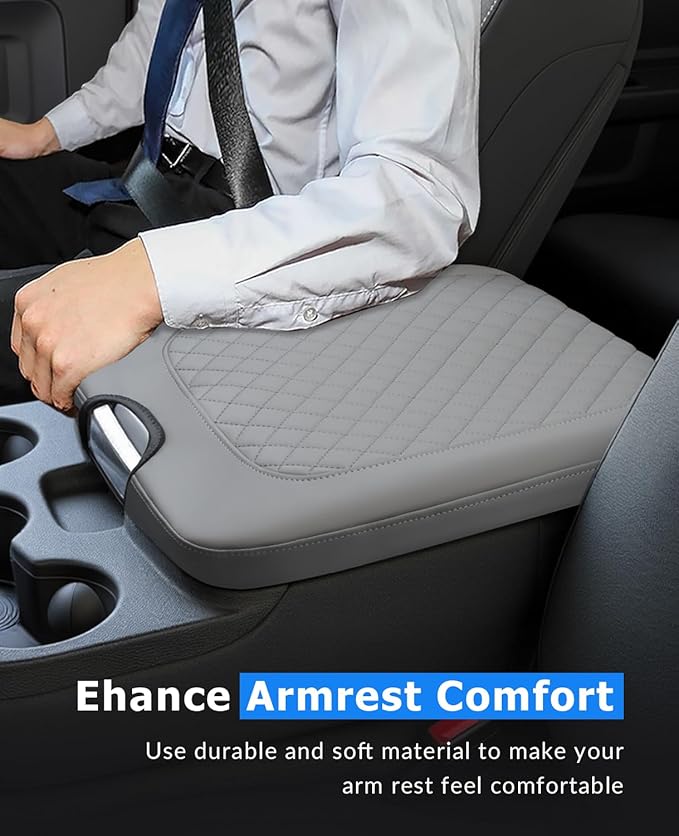 INTGET Center Console Cover for 2013-2018 Dodge Ram 1500 2500 3500 & 2013-2026 Ram 1500 Classic/2500/3500 Accessories Interior Middle Armrest Arm Rest Cushion Protector(Fit for Jump Seat Console)