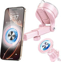 for MagSafe Magnetic Car Phone Holder [2026 Upgraded Strongest Magnet] Car Mount Suction Cell Stand for Dashboard Windshield Vent Compatible with iPhone 16/15/14/13/12/11 Android etc-Pink