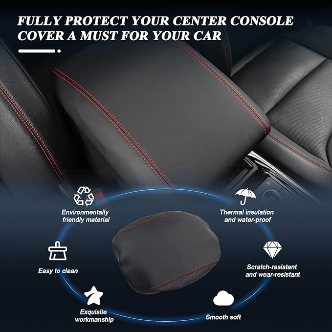 BIBIBO for 2024 2025 2026 Explorer Center Console Cover for 2020-2026 Ford Explorer Arm Rest Cover,2025 2026 Explorer Arm Rest Pad Seat Box Cover,2024-2026 Explorer Arm Rest Cover Explorer 2020-2026