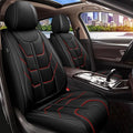 TTX LIGHTING Car Seat Covers fit for Ford Ecosport 2018-2026 - Waterproof Leather Automotive Seat Protectors Full Set (5 Seats, Black & Redline)