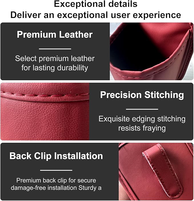 VOJKOREL Universal Door Water Cup Holder, car Multi-Function Storage Rack, car seat Back Beverage Holder, Suitable for Water Cups, Mobile Phones, Drinks, Coffee, etc.(red)