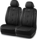 Skechers Car Seat Covers,Luxury Faux Leather Seat Covers,Waterproof Anti Slip Car Seat Protector Front Seats,Car Accessories Airbag Universal Fit for Most Cars,Vans,Trucks,SUV,Black