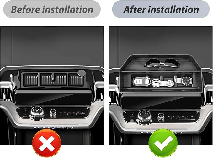 SKTU for 2025 2026 Ford Expedition Dashboard Organizer for 2025 2026 Ford Expedition Behind Screen Organizer 2025 2026 Expedition Dashboard Tray Ford Expedition 2025 2026 Accessories ABS Durable Tray