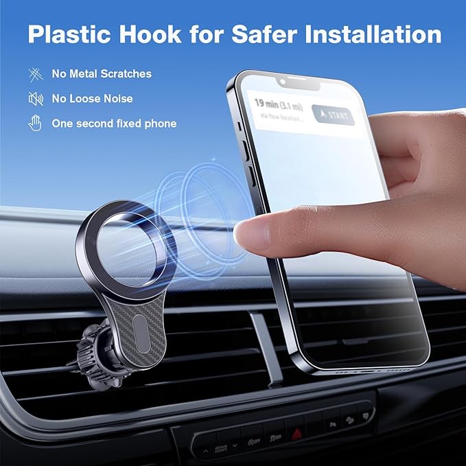 Car Mount, Magnetic Car Phone Holder Vent, Truck Accessories Gifts for Men Women Him Her, Applies to for iPhone Samsung Android
