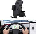 BASENOR Phone Mount for 2025 2026 Tesla Model Y Juniper/Model 3 Highland, Dashboard Phone Holder Does Not Block View [No Adhesive][Dual Arms][360° Adjustable] Tesla Accessories Fit All Smartphone