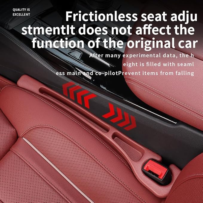 Mtverver 2PCS Car Seat Gap Filler Organizer with Phone Holder,[Upgrade Version] Car Seat Gap Organizer for Prevent Falling,Essential Car Accessories Car Side Seat Gap Filler (Claret)