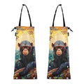ALAZA Hanging Car Trash Bags Garbage Bag Trash Can for Back Seat Small Chimpanzee Gorilla 2 Washable Storage Bag Retractable 2 Pack