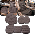 ontto Cooling Car Seat Cushion,Universal Auto Bottom Seat Cushions for Front and Reat Seats,Seat Lumbar Back Covers for Sedans SUV Truck Pick UP Home Office Chair Or Wheelchair,Dark Brown(7 PCS)