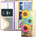 FinestHouse Car Registration and Insurance Holder with Magnetic Closure, Universal Document Organizer for License, Insurance Cards & Glove Box Storage (Sunflower-Colorful)