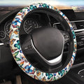 Colorful Butterfly Neoprene Steering Wheel Cover for Men Women Anti-Slip Elastic Steering Wheel Protective Cover 15in Universal Car Accessories Fit Cars, SUVs, Auto