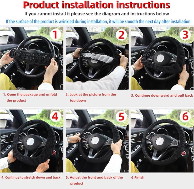 Hiflyer Car Steering Wheel Cover Women & Men, Universal 14.5-15 Inch Steering Wheel Covers, Soft Microfiber Car Wheel Cover Car Stuff Car Accessories Interior (Pink)