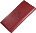 HARFINGTON Car Registration and Insurance Holder 9.45" x 5.04" PU Leather Vehicle Glove Box Organizer Storage Accessories Men Women Car ID Holder for License ID Card Bank Card, Burgundy