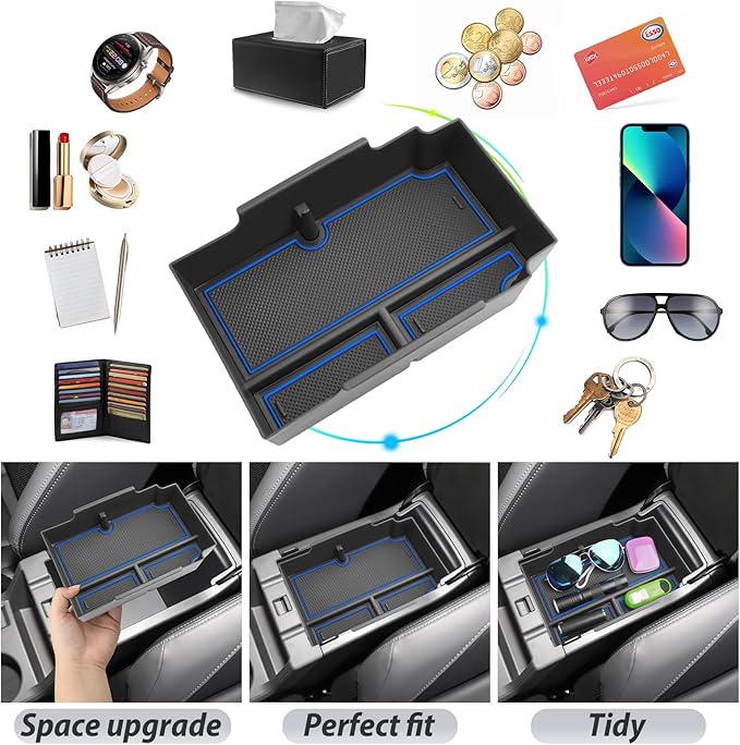 SKTU for 2024 2025 2026 Subaru Crosstrek/Impreza Center Console Organizer 2024-2026 Crosstrek Console Tray 2024 2025 2026 Impreza Accessories Tray 2024 2025 2026 Crosstrek Accessories (Blue)