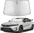 Econour Windshield Sun Shade for Honda Civic 2022-2026 Sunshade Foldable Window Sun Visor Protector Blocks UV Rays Keep Your Car Cooler | Car Windshield Accessories