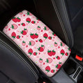 Horeset Pink Strawberry Car Center Console Covers Auto Accessories Anti-Scratch Non-Slip Arm Rest Cushion Protector Fit SUV Sedan Truck