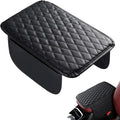Car Armrest Box Pad - Leather Armrest Booster Pads, Car Armrest Cushion | Auto Protector Driving Comfort Enhancer, Center Console Heighten Protector With Storage Pockets For Vehicles, SUVs, And Trucks