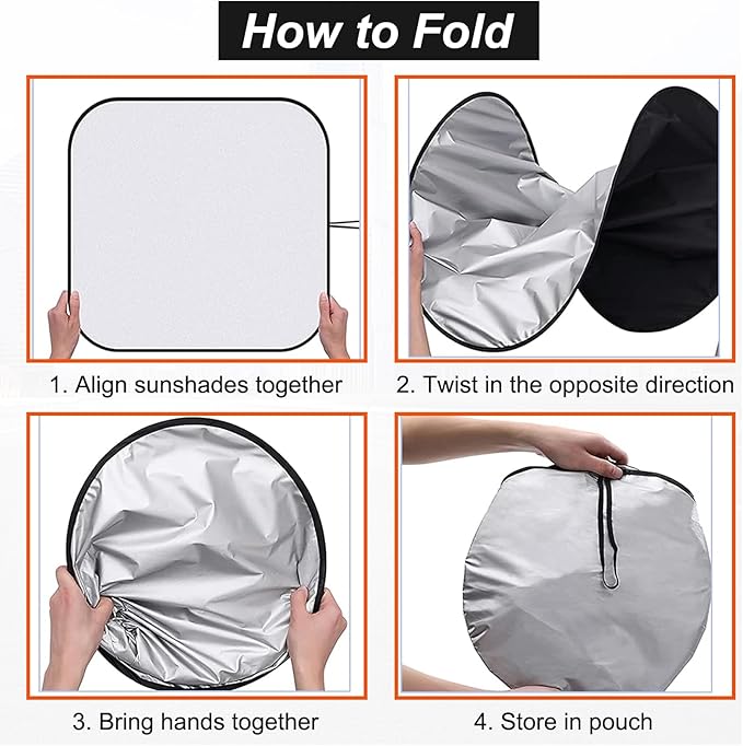 1 Pieces Car Sun Shade for Windshield,Sun Visor Front Windshield Sunshade,Foldable Windshield Cover Fits 2016 2017 and up, Compatible with Mazda MX5 (C)