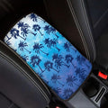 Palm Tree Car Armrest Cover Protector Dustproof Auto Center Console Cover Pad Soft Comfy Cars Armrest Seat Box Covers Cushion Palm Tree Car Accessories Decoration