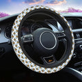 Swono Bee Cute Steering Wheel Cover Universal 15 Inch Cartoon Bees Black and Yellow Neoprene Car Steering Wheel Covers Stretchy Car Accessories for Women
