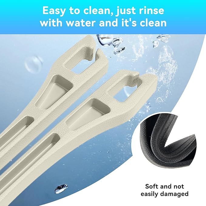 2PCS Car Seat Gap Filler Organizer,Multifunctional Car Gap Filler Organizer Storages Function ,Universal Console Catcher Between Seats Cars Interior Accessories (Beige)