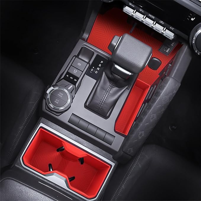 bgucar Interior Silicone Liner Insert Custom Fit for Tacoma 2024-2026, Silicone Organizer Tray for Tacoma Gen 4th Double Cab only - Fully Covered - for Tacoma Accessories