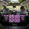 Purple Halloween Print Car Trunk Organizer Hanging Auto Back Seat Storage with 4 Pockets Car Interior Accessories for SUV MPV Hatchback Crossover Minivan Truck