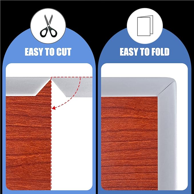 Slimline Cabinet Door Edge Protector, 3/4" Self Adhesive Peel and Stick Rubber Edge Guards, Flexible U Shaped Strips for Kitchen & Garbage Drawer Fronts, Edge Trims for Desks and Shelfves, Grey, 10Ft