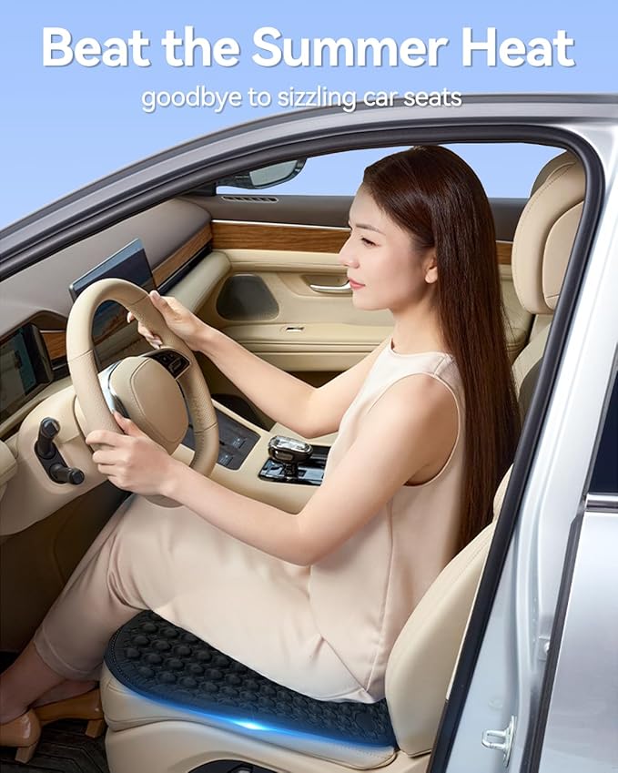 Car Seat Cushion for Long Driving, Breathable Soft Car Cushion, Cooling Gel Seat Cushion Keep You Comfortable for Long Car Rides