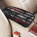 Car Armrest Box Pad American US Flags Car Center Console Cover Pad Black and Red Auto Armrest Cover for Most Vehicle, SUV, Truck Universal Arm Rest Cushion Pads