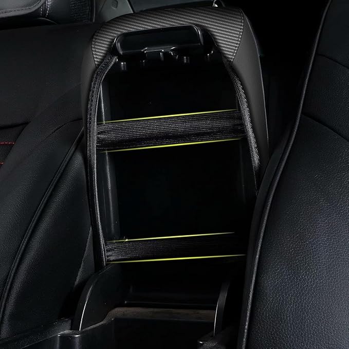 AOMSAZTO Console Covers for 2017-2019 Ford Escape Carbon Fiber