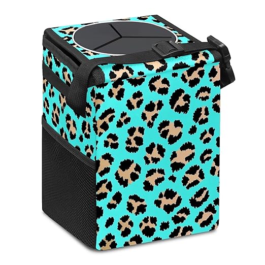 GVGHIDZ Car Trash Can – Multi-Purpose, Lightweight and Portable with Durable Water-Resistant Coating, No Installation Required, Practical and Ample Capacity, Variety of Colors.Tiger Pattern