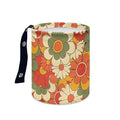 Brosoneto Colorful Groovy Flower Print Portable Car Garbage Bin Reusable Collapsible Hanging Portable Dustbin Bin Waste Basket Car Accessories Interior for Car SUV Trucks Universal