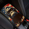 Car Center Console Pad, Universal Waterproof Car Armrest Seat Box Cover, Car Interior Accessories for Most Vehicle SUV Truck Vintage American Flag Gorilla Car Armrest Pad