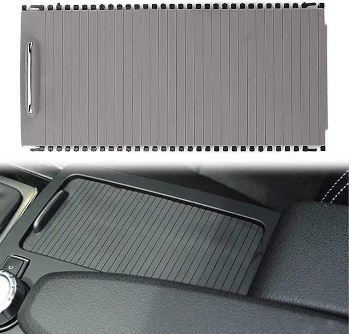 Center Console Roller Cover,Center Console Slide Roller Cup Holder Blind Cover A20468076079051 Replacement for Benz W204 W212(Gray)