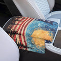 Car Console Covers, Memory Foam Center Console Cushion with Storage Bags, American Flag Sky Middle Console Protector Car Accessories Interior for Women Men