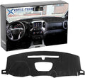 x xotic tech Center Console Dashboard Mat Compatible with Chevrolet Silverado 1500 2500HD 3500HD or GMC Sierra 2019-2024 Pre-Cut Non-Slip Sunshield Sun Glare Protector Dash Carpet Pad Black Cover