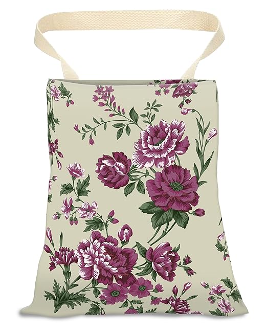 ANKVRP Car Trash Can, Durable Hanging Car Trash Garbage Bag, Cute Automotive Garbage Cans Organizer, Vintage Rose Floral
