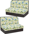 Stretch Rv Dinette Cushion Covers,2 Seat Rv Seat Covers with 1 Backrest & 1 Bench Covers,RV Cushion Couch Covers Dinette Both Seats for RV Camper (Green, 2 Backrest & 2 Bench Covers)